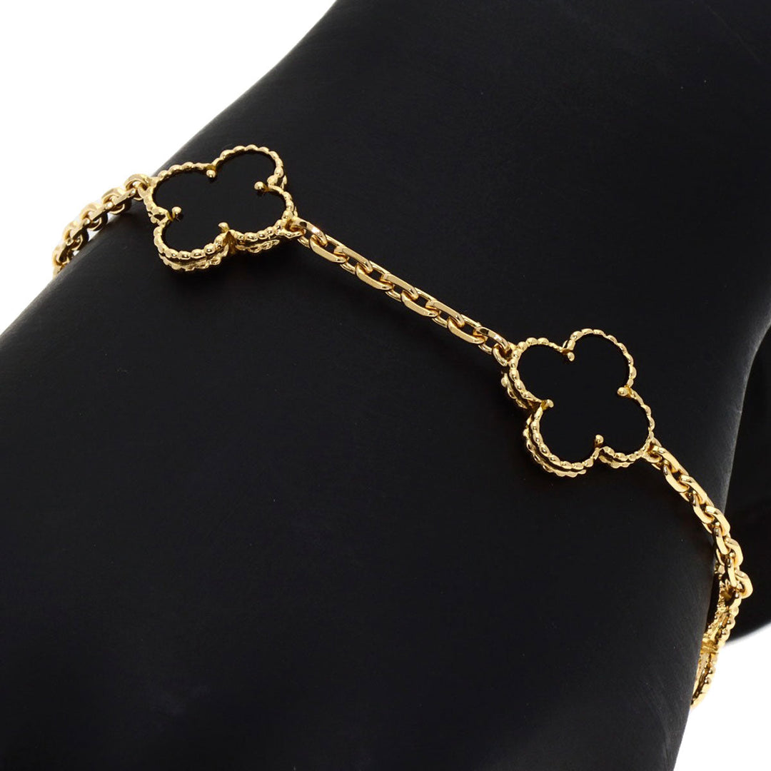 Van Cleef & Arpels bracelet 18K Yellow Gold gold Vintage Alhambra Onyx
