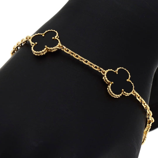 Van Cleef & Arpels bracelet 18K Yellow Gold gold Vintage Alhambra Onyx