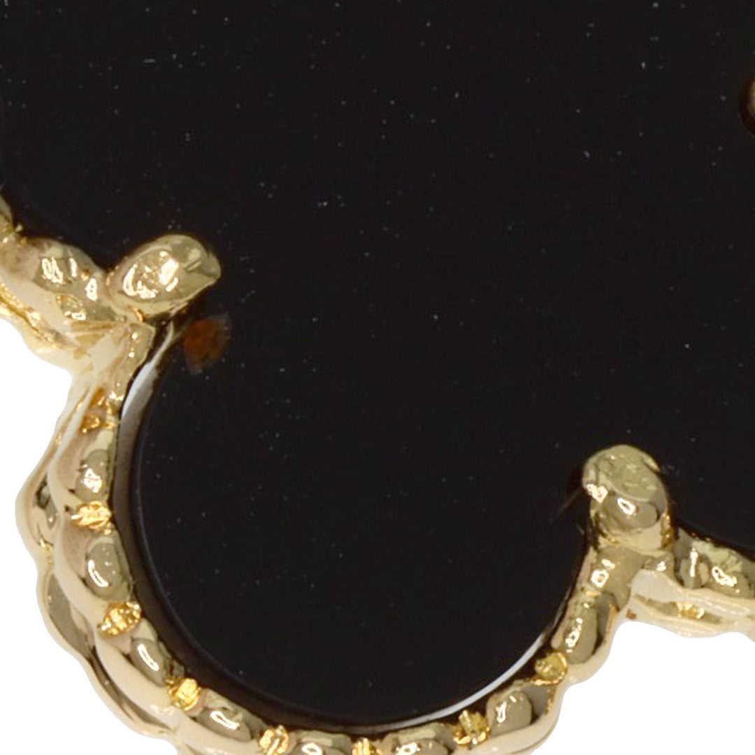 Van Cleef & Arpels bracelet 18K Yellow Gold gold Vintage Alhambra Onyx Women Used Authentic