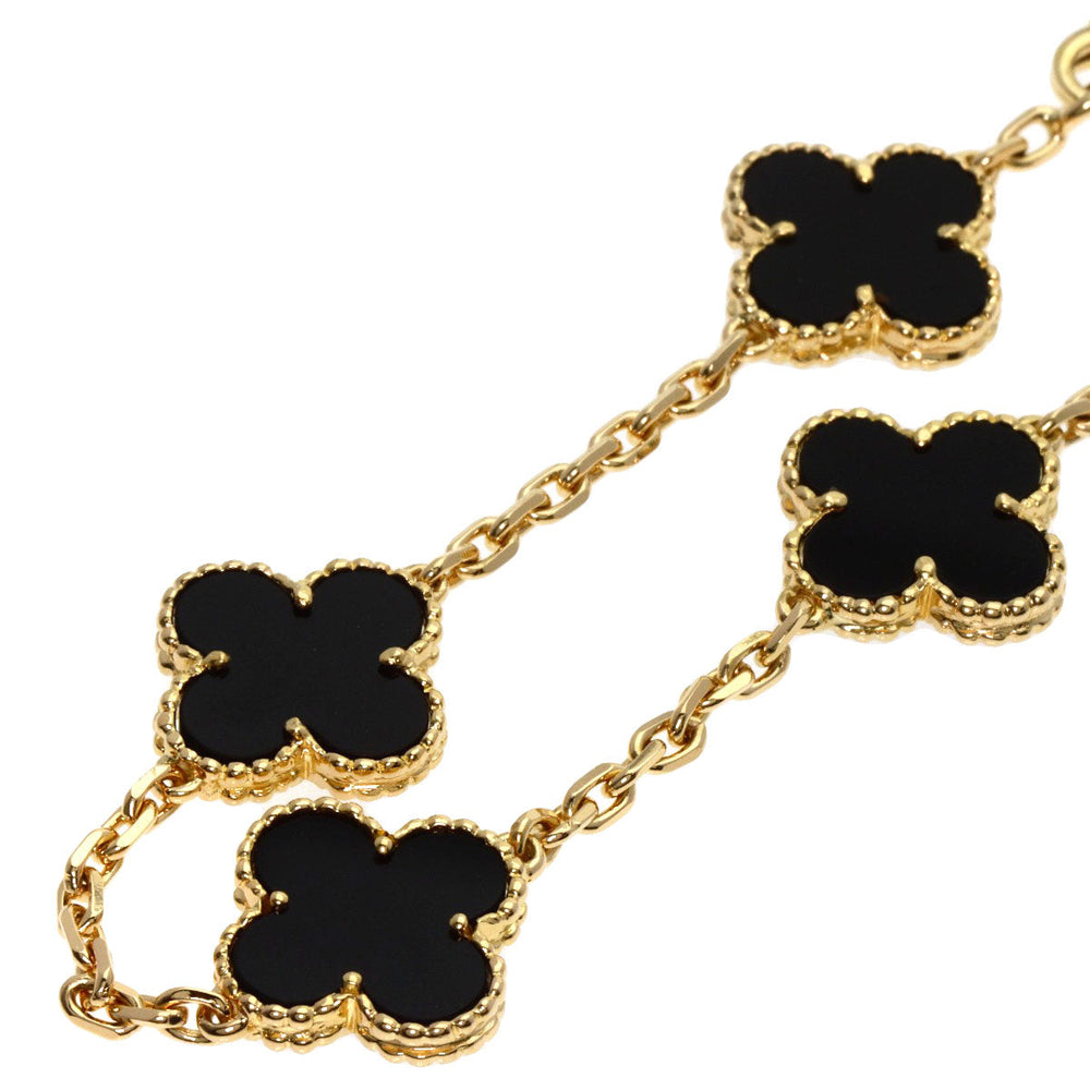 Van Cleef & Arpels bracelet 18K Yellow Gold gold Vintage Alhambra Onyx Women Used Authentic
