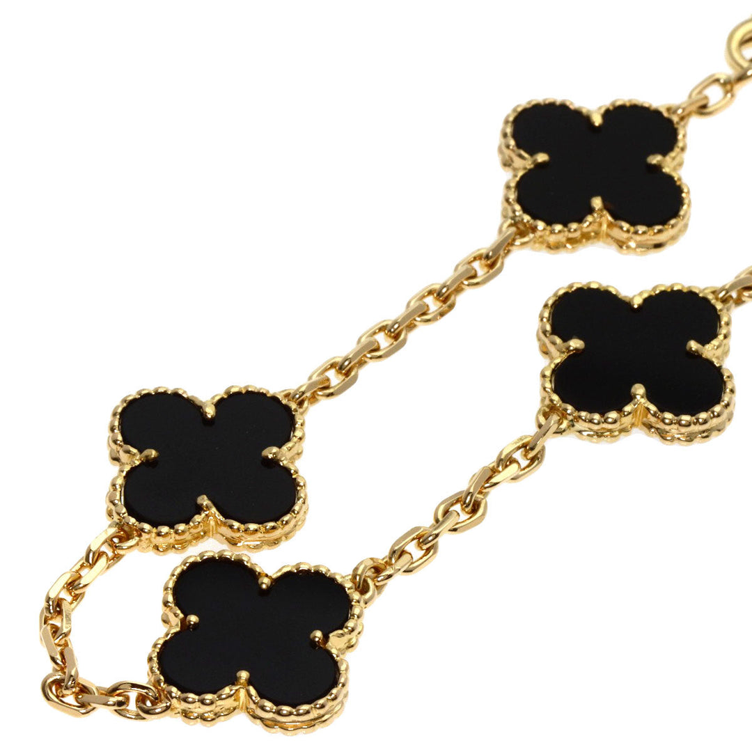Van Cleef & Arpels bracelet 18K Yellow Gold gold Vintage Alhambra Onyx Women Used Authentic