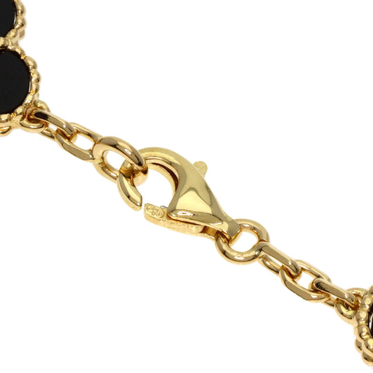 Van Cleef & Arpels bracelet 18K Yellow Gold gold Vintage Alhambra Onyx Women Used Authentic