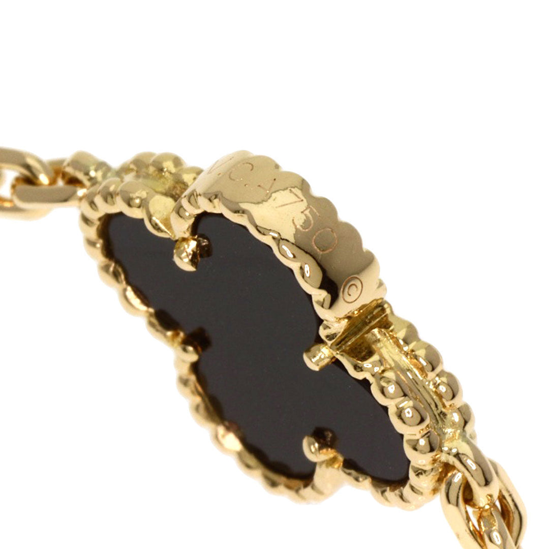 Van Cleef & Arpels bracelet 18K Yellow Gold gold Vintage Alhambra Onyx Women Used Authentic