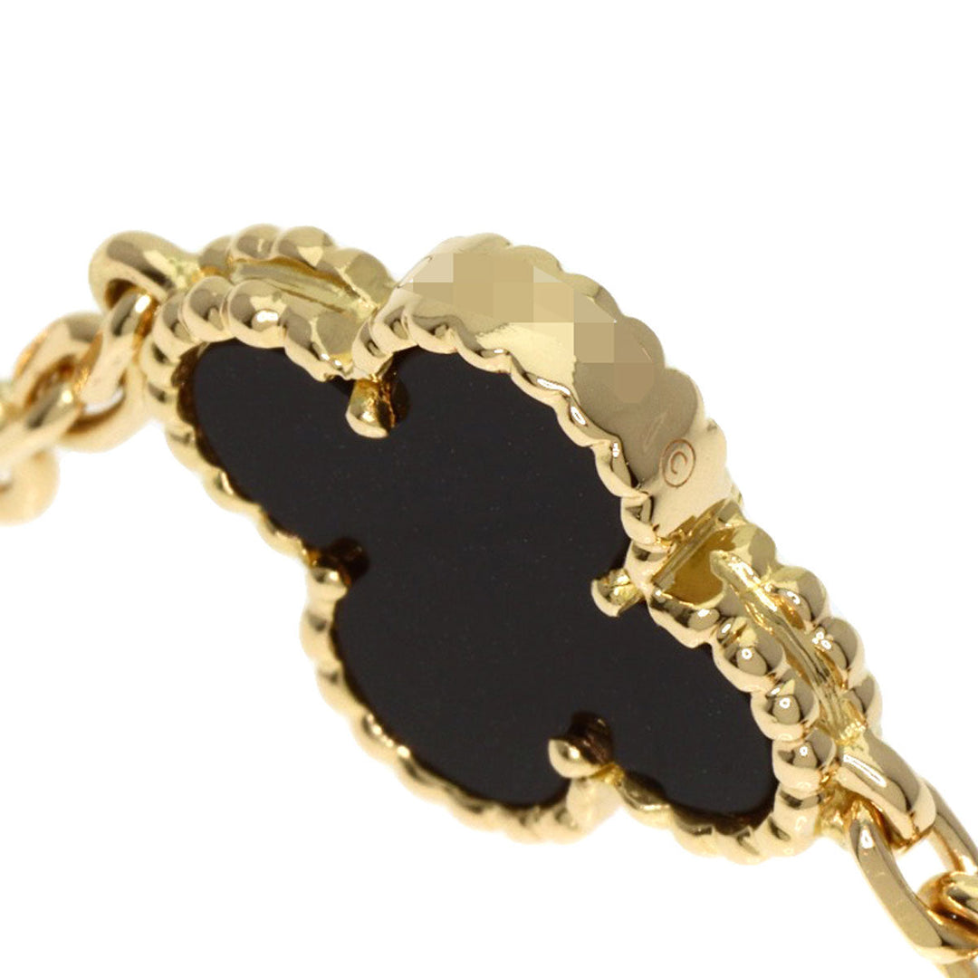 Van Cleef & Arpels bracelet 18K Yellow Gold gold Vintage Alhambra Onyx Women Used Authentic