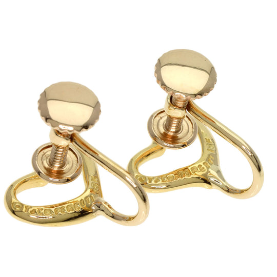 TIFFANY&Co. Earring K18YG , 14K gold Open heart Women Used Authentic