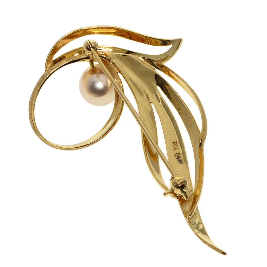 TASAKI Brooch 18K Yellow Gold gold Pearl Women Used Authentic