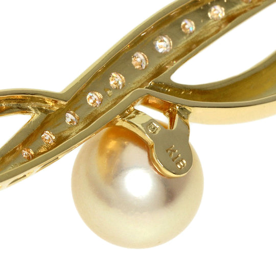 MIKIMOTO Brooch 18K Yellow Gold gold Pearl pearl diamond