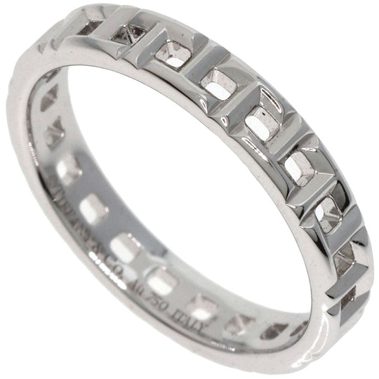TIFFANY&Co. Ring K18WG Silver T True Narrow