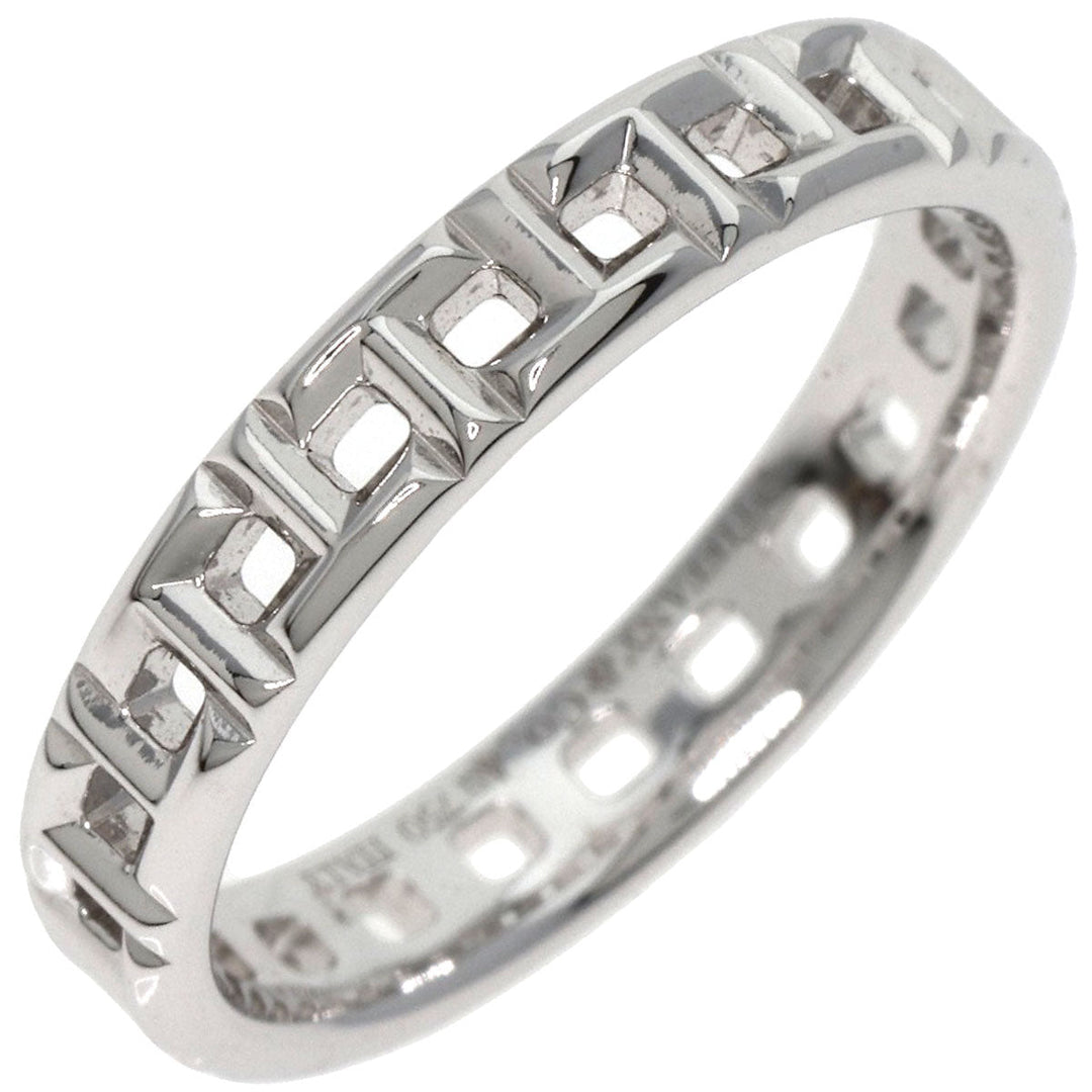 TIFFANY&Co. Ring K18WG Silver T True Narrow