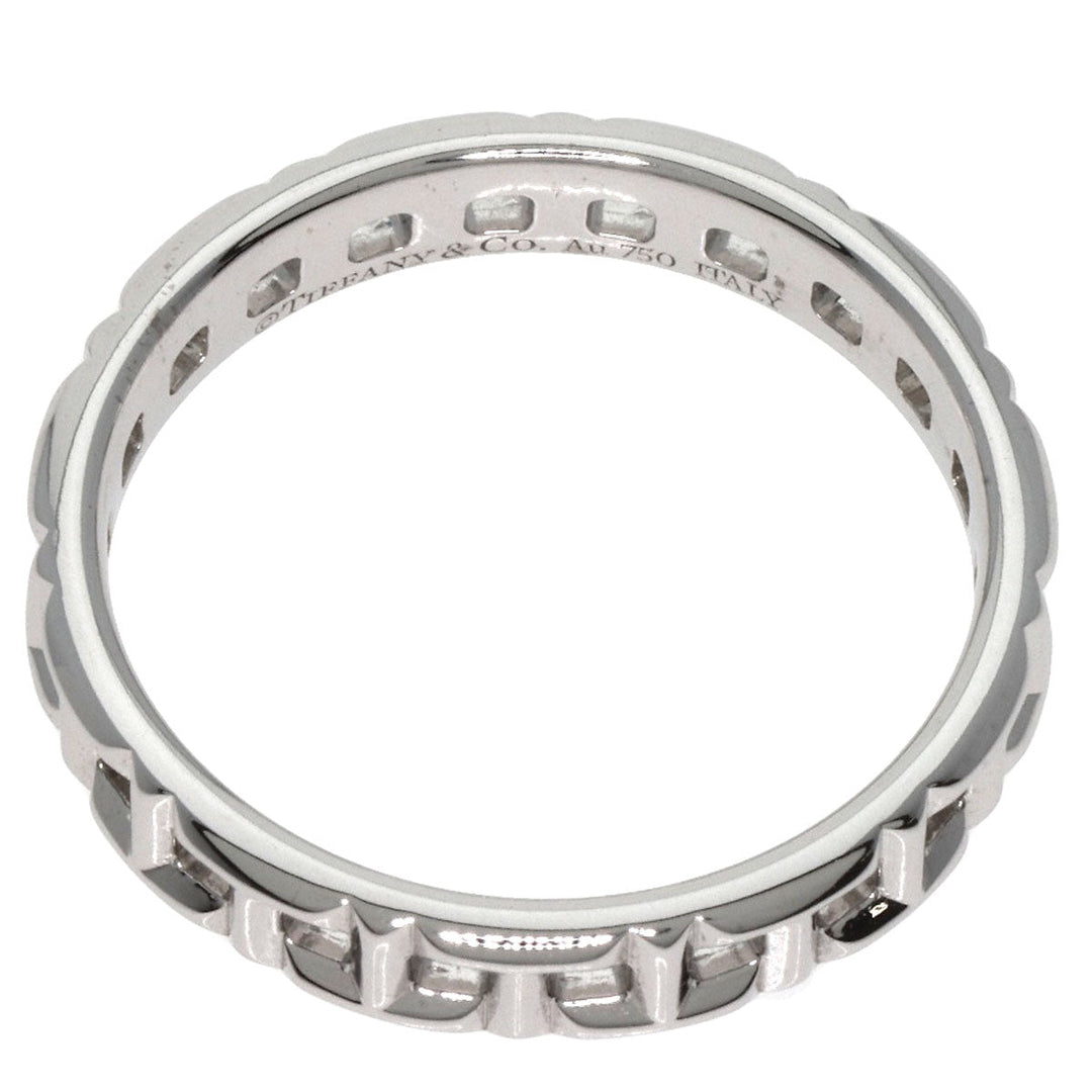 TIFFANY&Co. Ring K18WG Silver T True Narrow