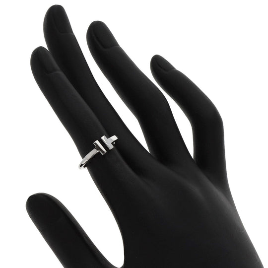 TIFFANY&Co. Ring K18WG Silver T wire