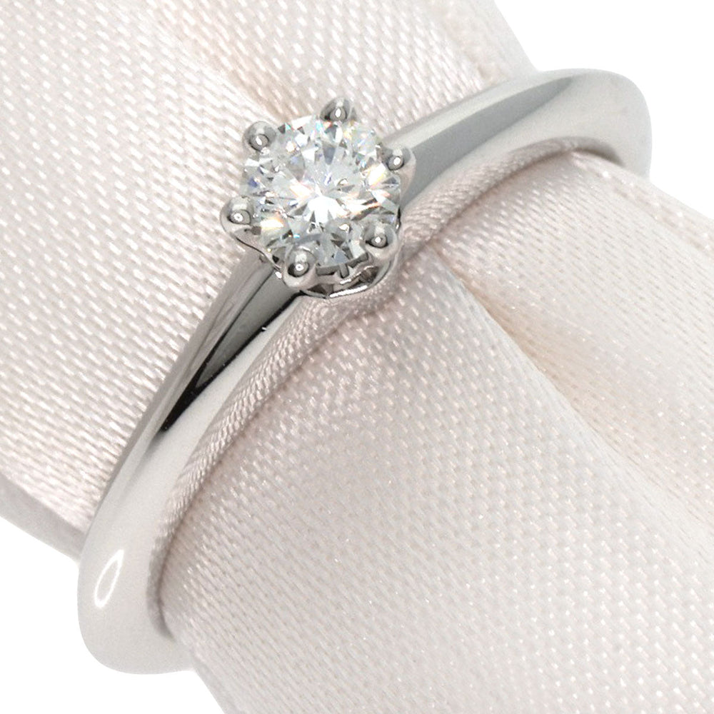 TIFFANY&Co. Ring PT950 Silver Solitaire knife edge 1P diamond