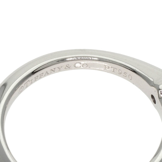 TIFFANY&Co. Ring PT950 Silver Solitaire knife edge 1P diamond