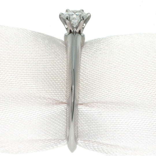 TIFFANY&Co. Ring PT950 Silver Solitaire knife edge 1P diamond