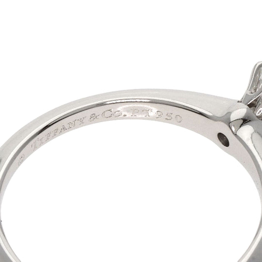 TIFFANY&Co. Ring PT950 Silver Solitaire knife edge 1P diamond
