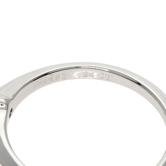 TIFFANY&Co. Ring PT950 Silver Solitaire knife edge 1P diamond