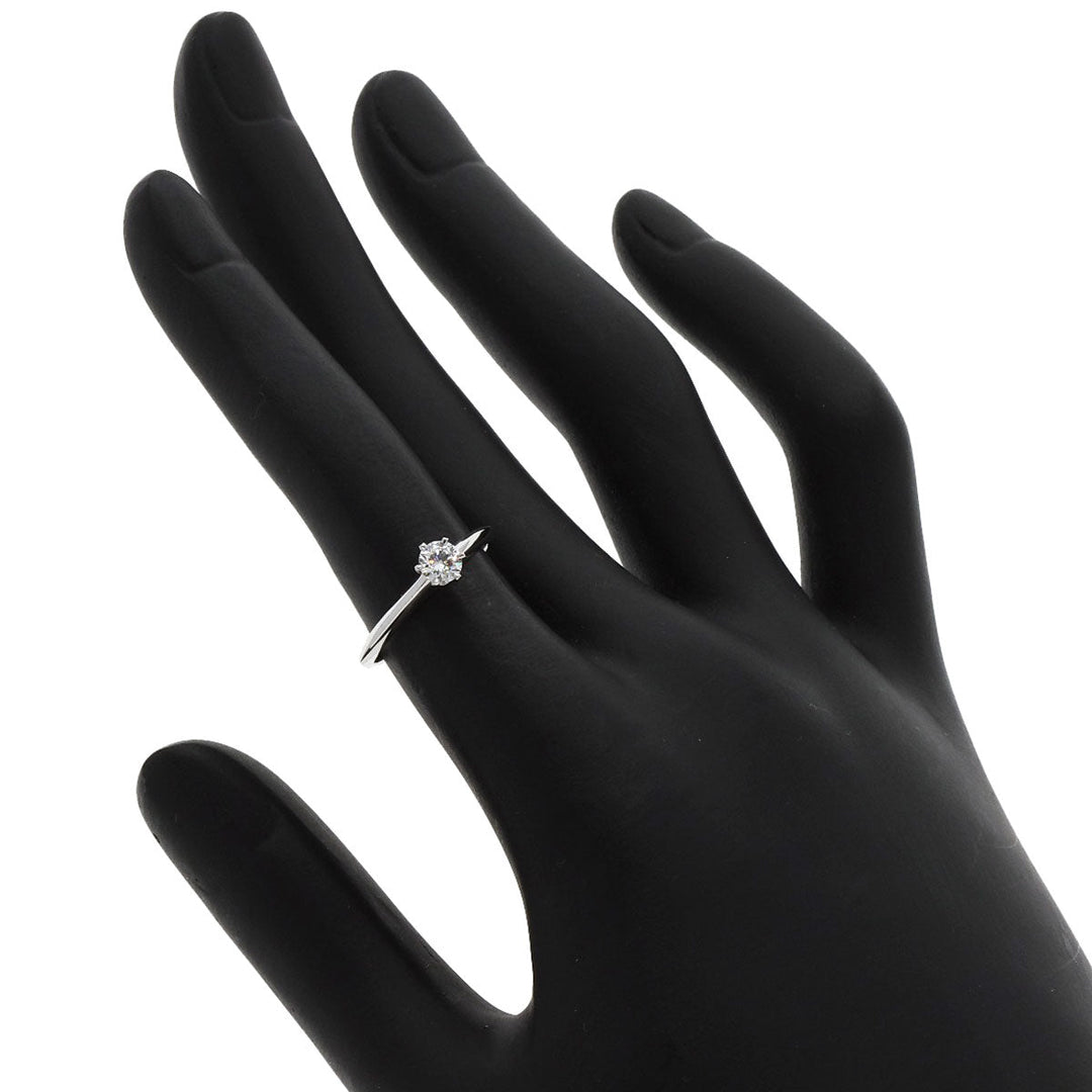 TIFFANY&Co. Ring PT950 Silver Solitaire knife edge 1P diamond