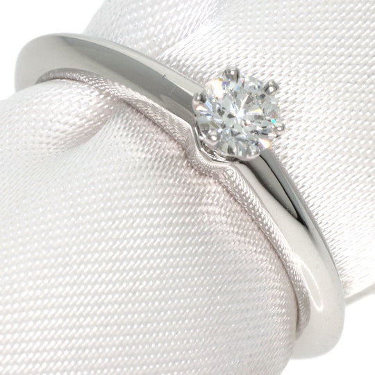 TIFFANY&Co. Ring PT950 Silver Solitaire knife edge 1P diamond Women Used Authentic