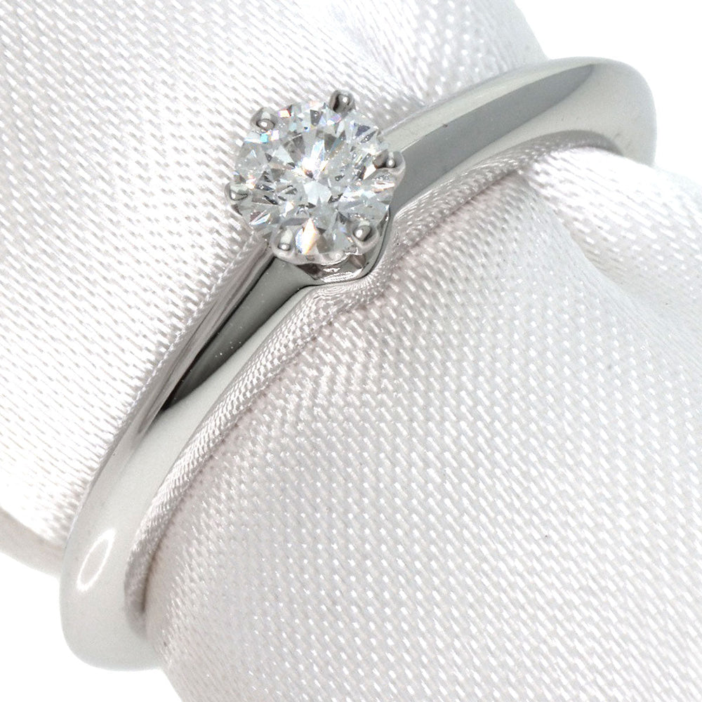 TIFFANY&Co. Ring PT950 Silver Solitaire knife edge 1P diamond Women Used Authentic