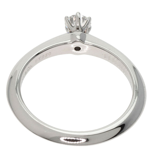 TIFFANY&Co. Ring PT950 Silver Solitaire knife edge 1P diamond Women Used Authentic