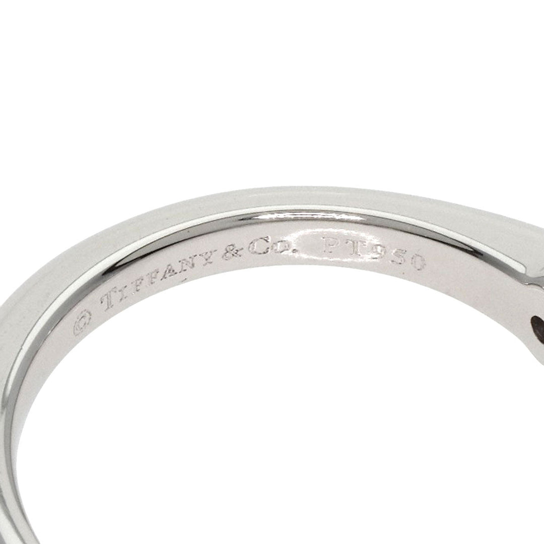 TIFFANY&Co. Ring PT950 Silver Solitaire knife edge 1P diamond Women Used Authentic