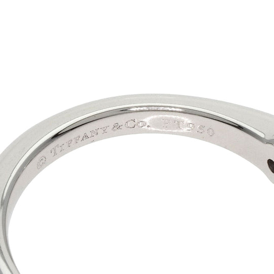 TIFFANY&Co. Ring PT950 Silver Solitaire knife edge 1P diamond Women Used Authentic