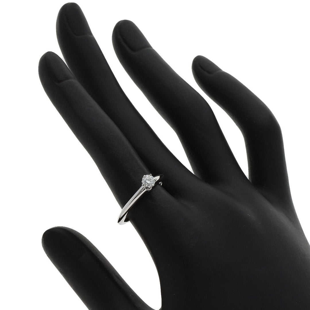TIFFANY&Co. Ring PT950 Silver Solitaire knife edge 1P diamond Women Used Authentic