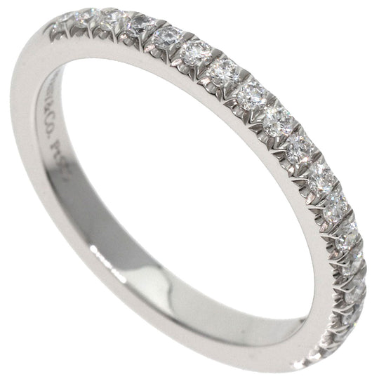 TIFFANY&Co. Ring PT950 Silver Metro Half Diamond