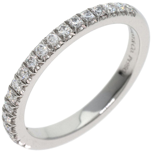 TIFFANY&Co. Ring PT950 Silver Metro Half Diamond