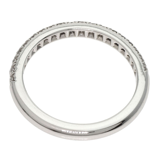 TIFFANY&Co. Ring PT950 Silver Metro Half Diamond