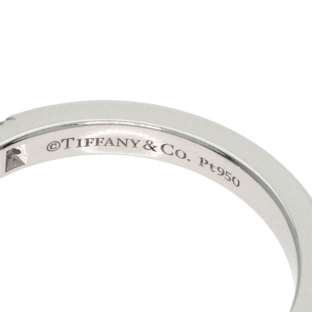 TIFFANY&Co. Ring PT950 Silver Metro Half Diamond