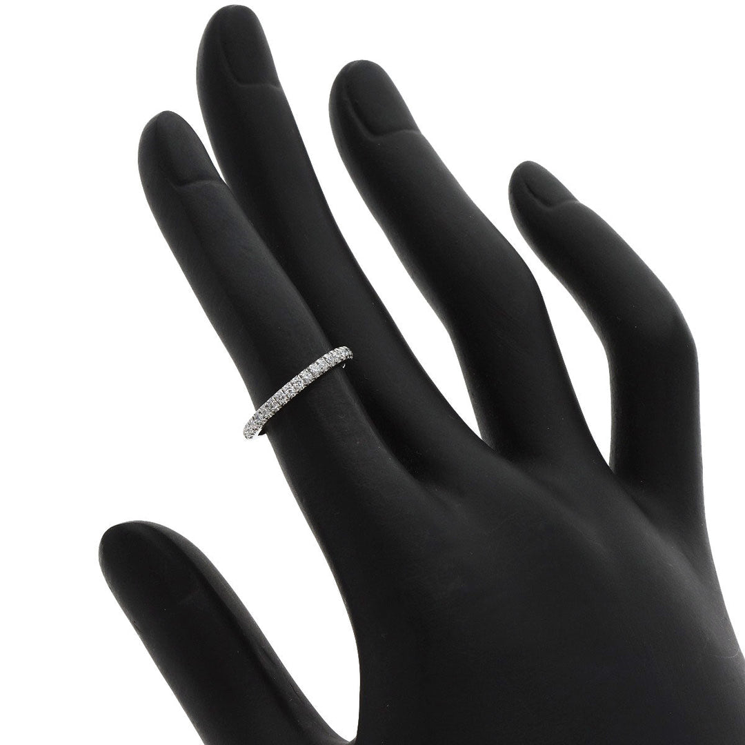 TIFFANY&Co. Ring PT950 Silver Metro Half Diamond