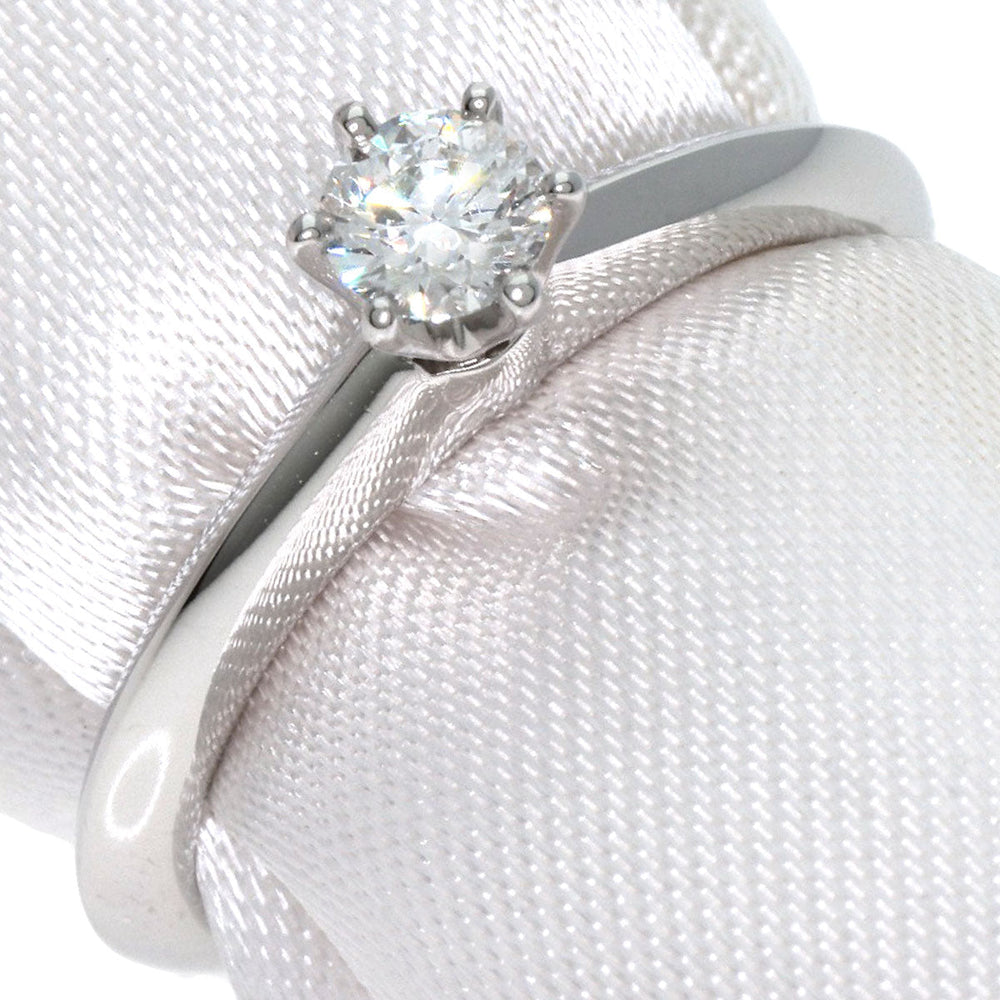 TIFFANY&Co. Ring PT950 Silver Solitaire knife edge 1P diamond
