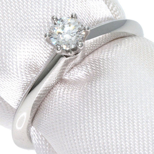 TIFFANY&Co. Ring PT950 Silver Solitaire knife edge 1P diamond