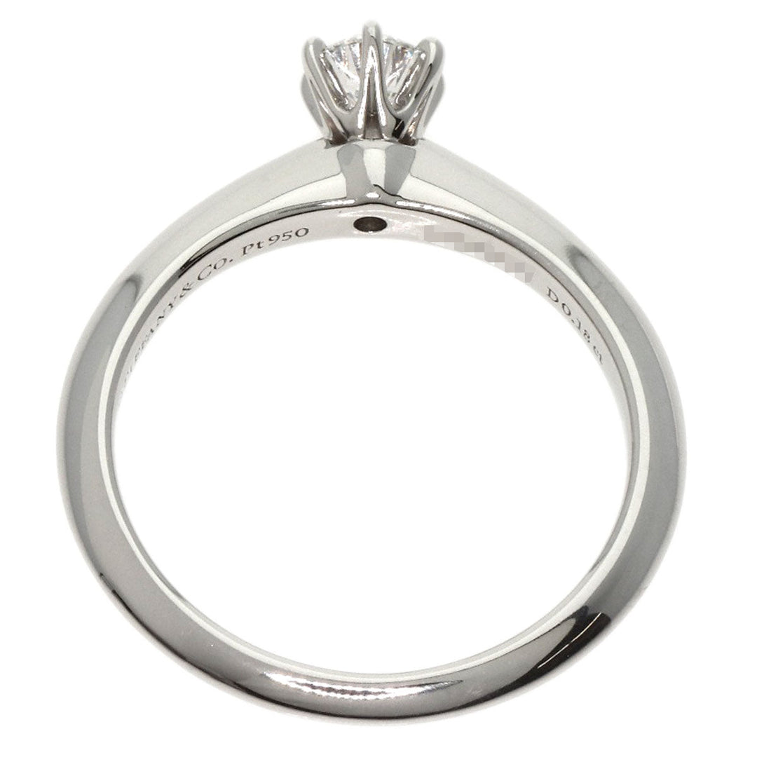 TIFFANY&Co. Ring PT950 Silver Solitaire knife edge 1P diamond