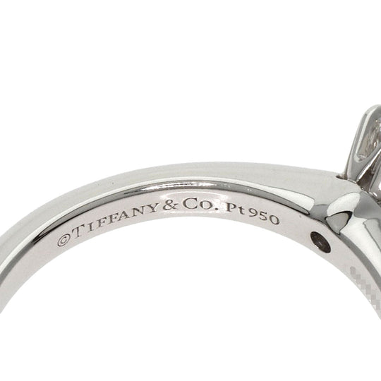 TIFFANY&Co. Ring PT950 Silver Solitaire knife edge 1P diamond