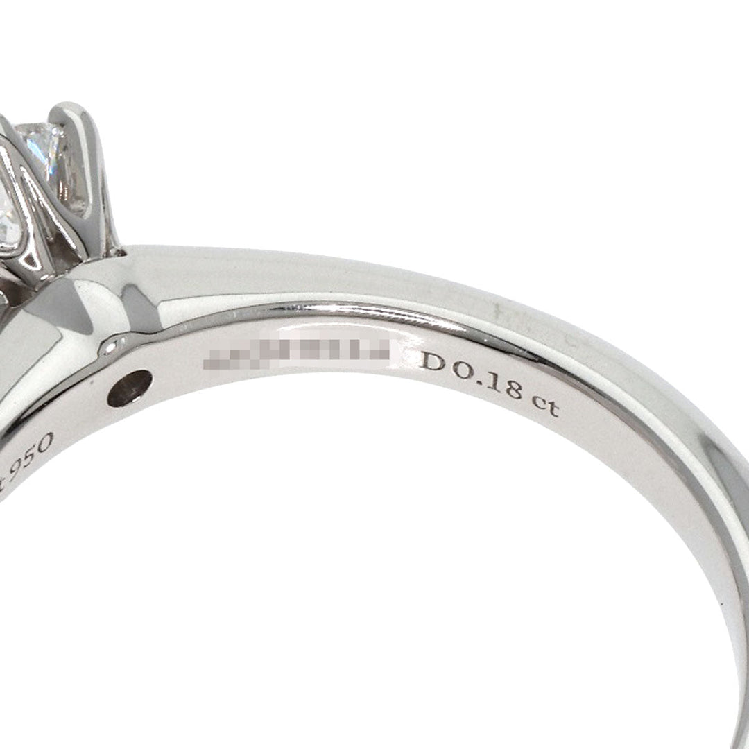 TIFFANY&Co. Ring PT950 Silver Solitaire knife edge 1P diamond