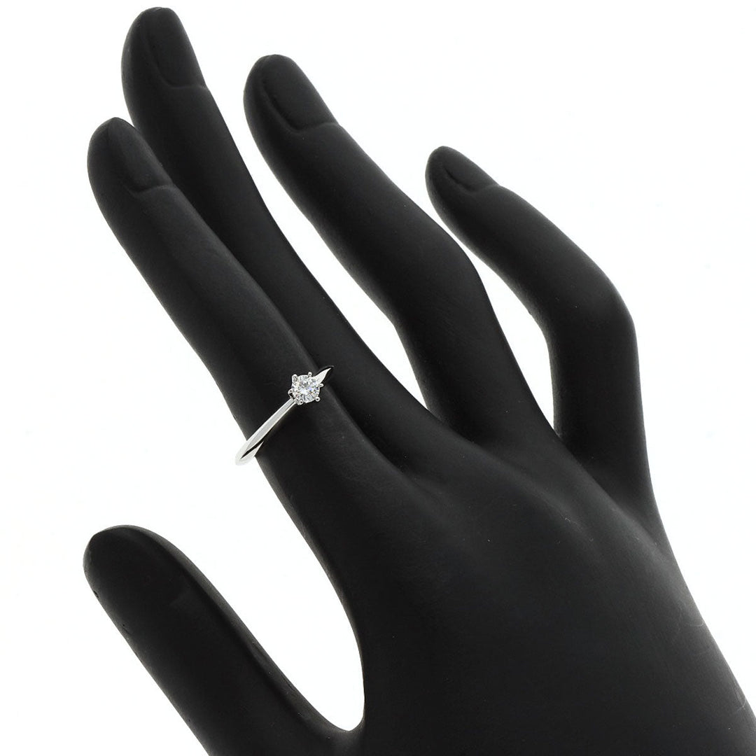 TIFFANY&Co. Ring PT950 Silver Solitaire knife edge 1P diamond