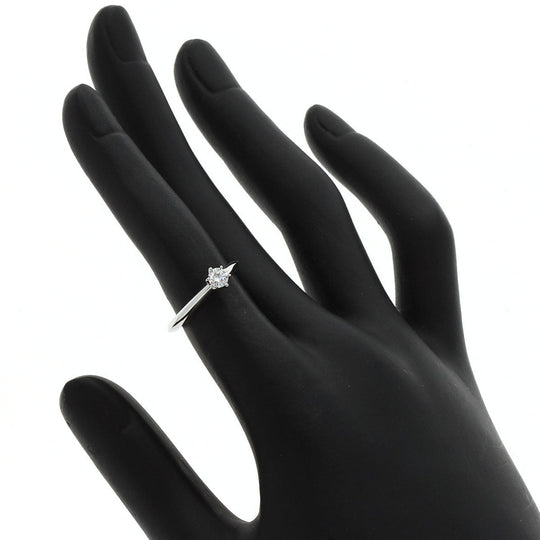 TIFFANY&Co. Ring PT950 Silver Solitaire knife edge 1P diamond