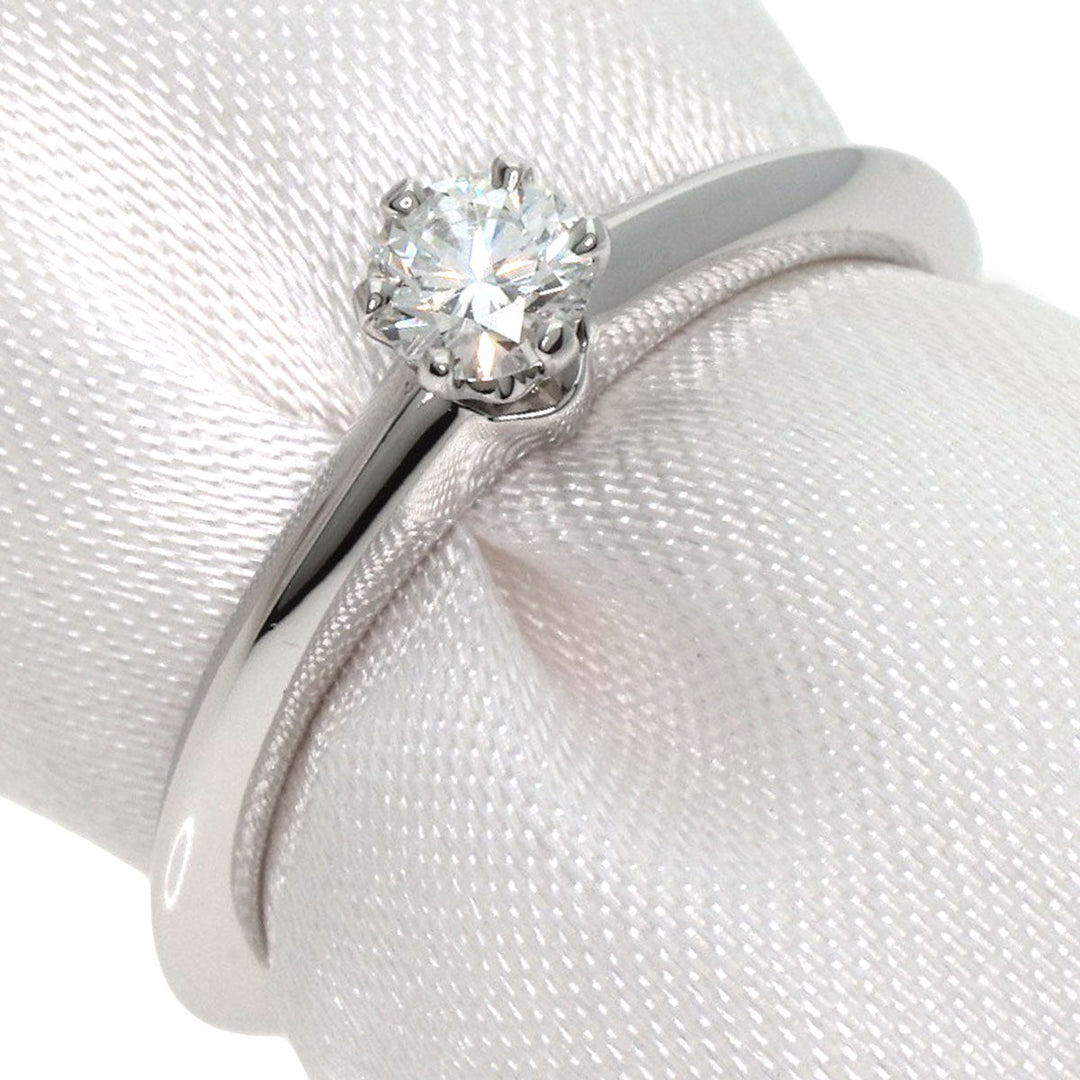 TIFFANY&Co. Ring PT950 Silver Solitaire knife edge 1P diamond