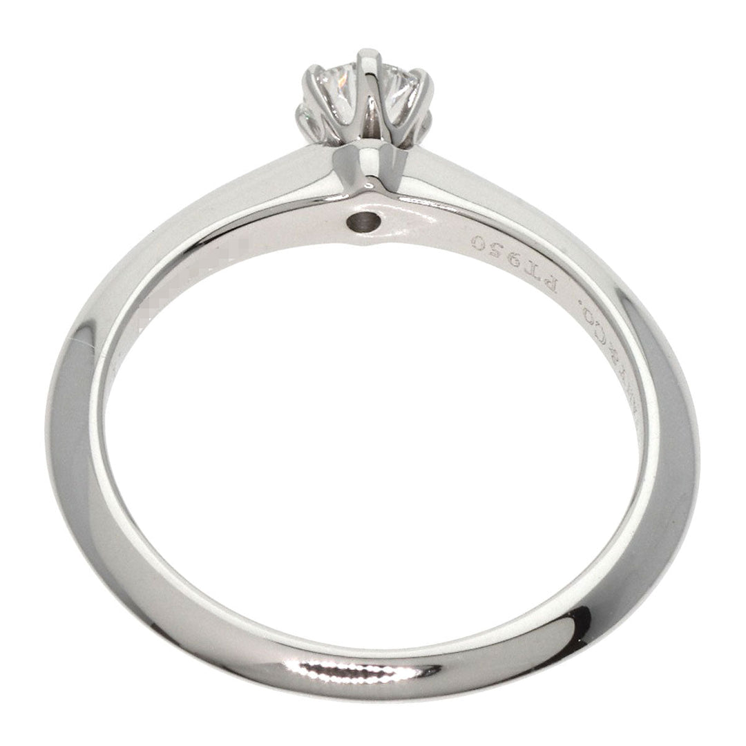 TIFFANY&Co. Ring PT950 Silver Solitaire knife edge 1P diamond