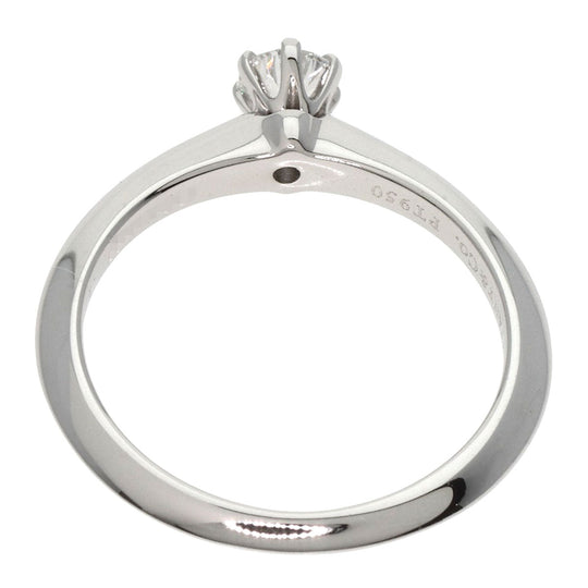 TIFFANY&Co. Ring PT950 Silver Solitaire knife edge 1P diamond