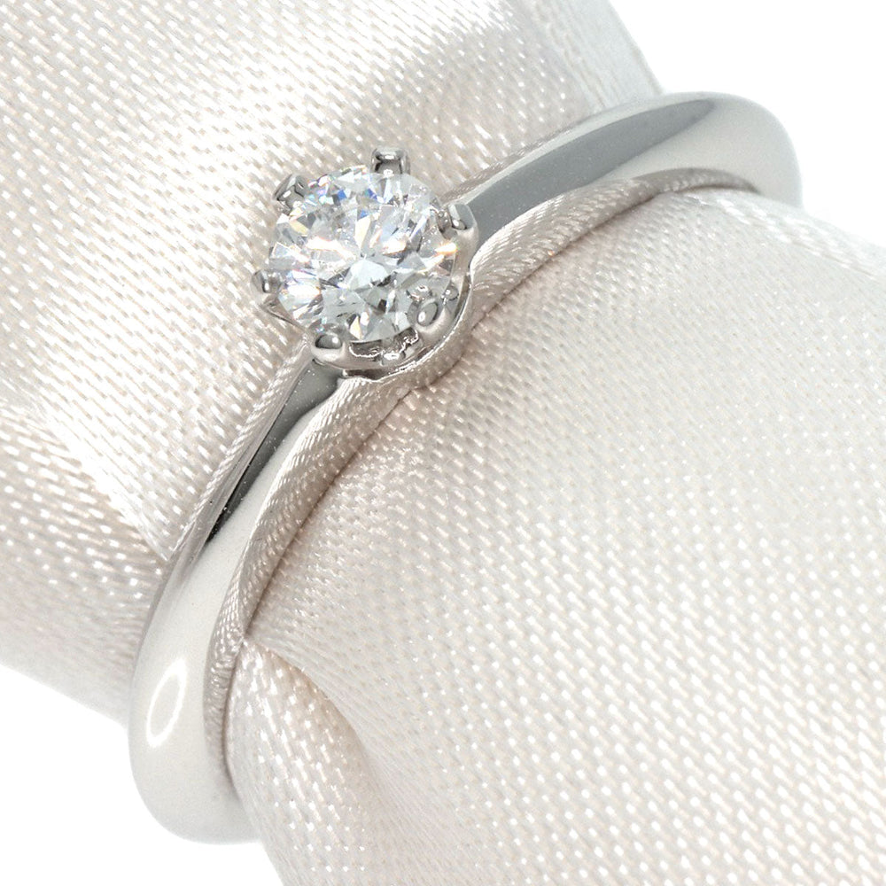 TIFFANY&Co. Ring PT950 Silver Solitaire knife edge 1P diamond Women Used Authentic