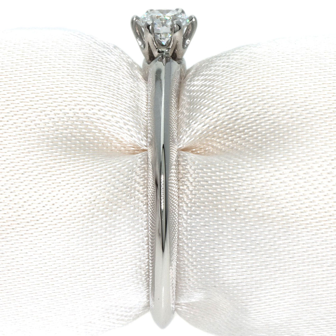 TIFFANY&Co. Ring PT950 Silver Solitaire knife edge 1P diamond Women Used Authentic