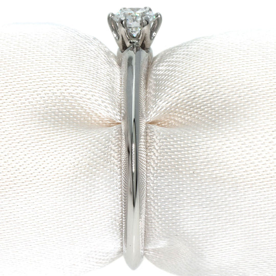 TIFFANY&Co. Ring PT950 Silver Solitaire knife edge 1P diamond Women Used Authentic