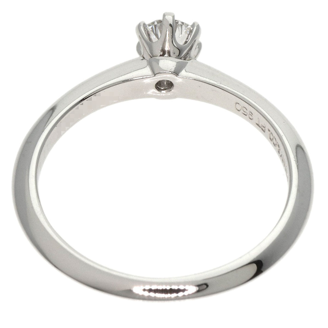 TIFFANY&Co. Ring PT950 Silver Solitaire knife edge 1P diamond Women Used Authentic