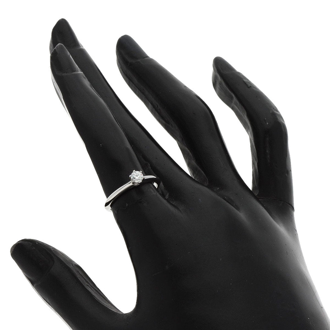 TIFFANY&Co. Ring PT950 Silver Solitaire knife edge 1P diamond Women Used Authentic