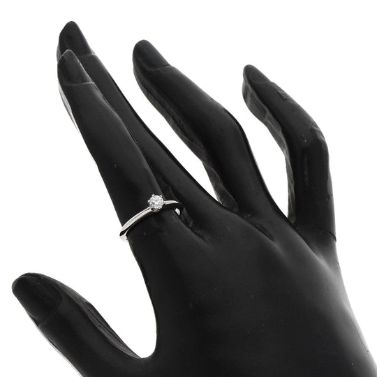 TIFFANY&Co. Ring PT950 Silver Solitaire knife edge 1P diamond Women Used Authentic