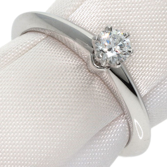 TIFFANY&Co. Ring PT950 Silver Solitaire knife edge 1P diamond Women Used Authentic