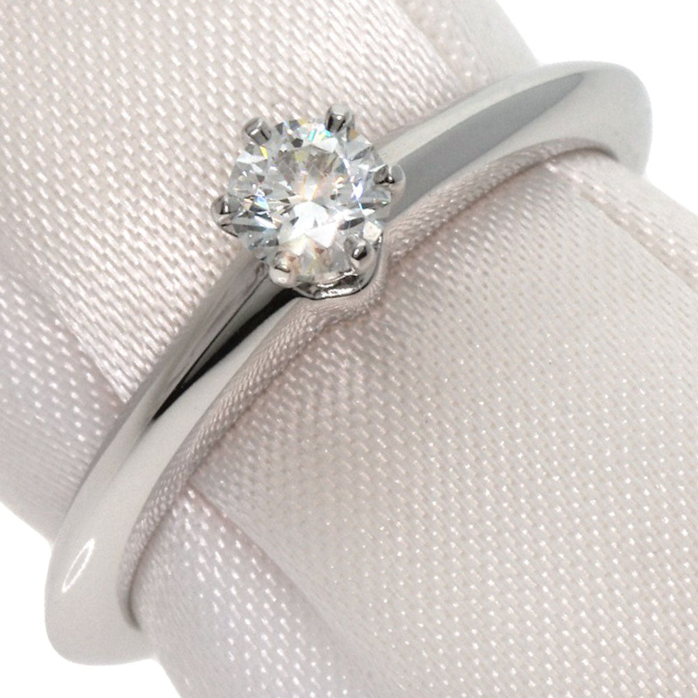 TIFFANY&Co. Ring PT950 Silver Solitaire knife edge 1P diamond Women Used Authentic